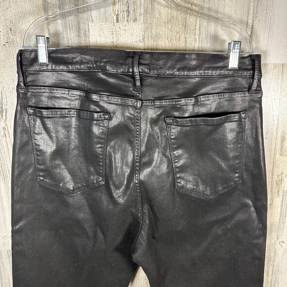 FRAME Le Crop Mini Boot Coated Black Jeans – Size 34 – High-Rise – MSRP $258 - Picture 5 of 8